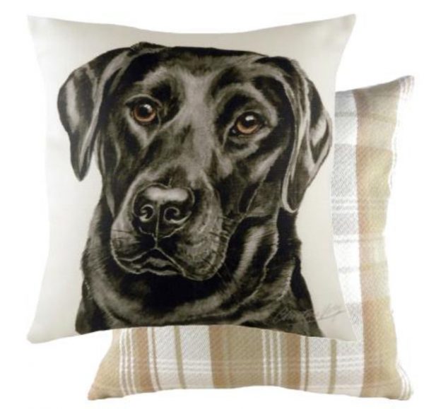 Black Labrador Dog Cushion