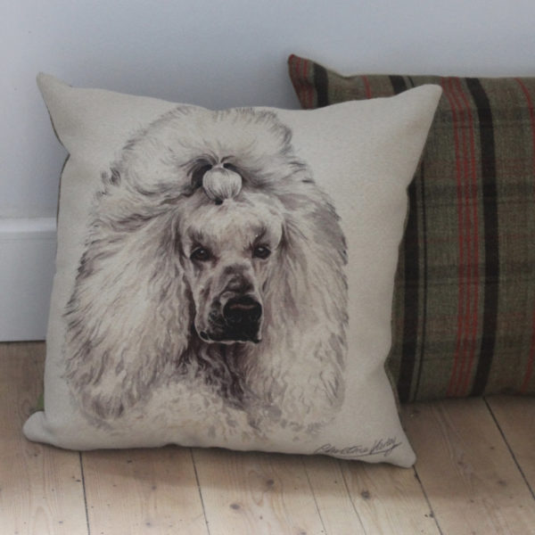 White Poodle Dog Cushion