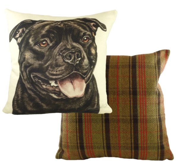 Staffordshire Bull Terrier Dog Cushion