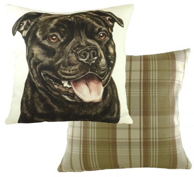 Staffordshire Bull Terrier Dog Cushion