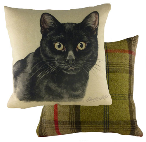 Black Cat Cushion