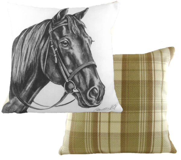 Black Horse Cushion