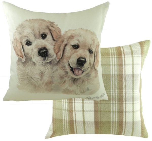 Golden Retriever Puppies Cushion