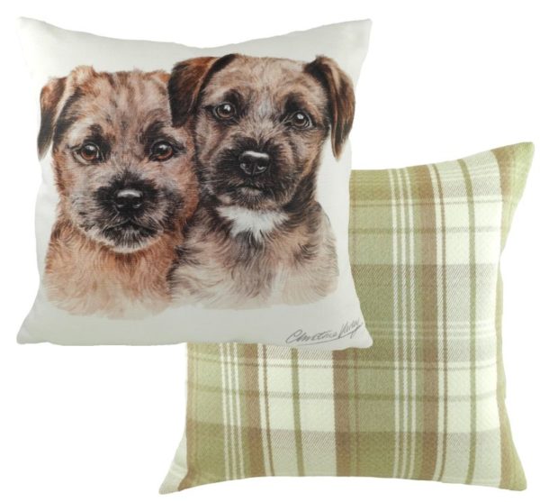 Border Terrier Puppies Cushion