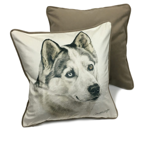 CUS-UK110 Husky Dog Cushion