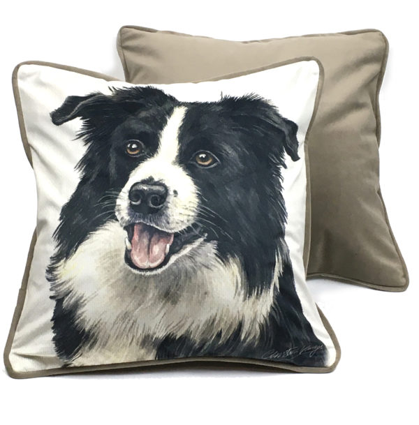CUS-UK16 Border Collie Dog Cushion