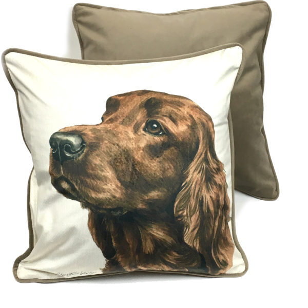 CUS-UK18 Irish Setter Dog Cushion