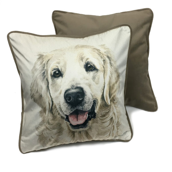 CUS-UK199 Golden Retriever Dog Cushion