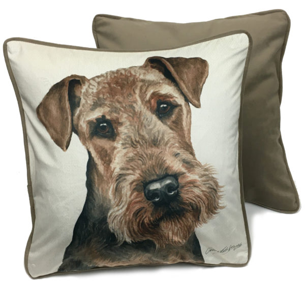 CUS-UK205 Airedale Dog Cushion