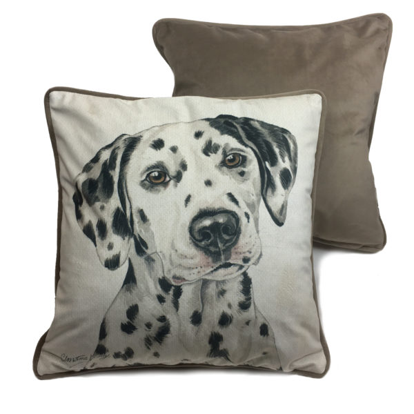 Dalmatian Luxury Dog Cushion by Christine Varley WaggyDogz