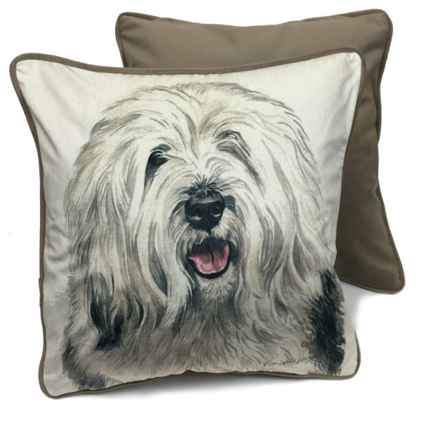 CUS-UK224 Old English Sheepdog Cushion