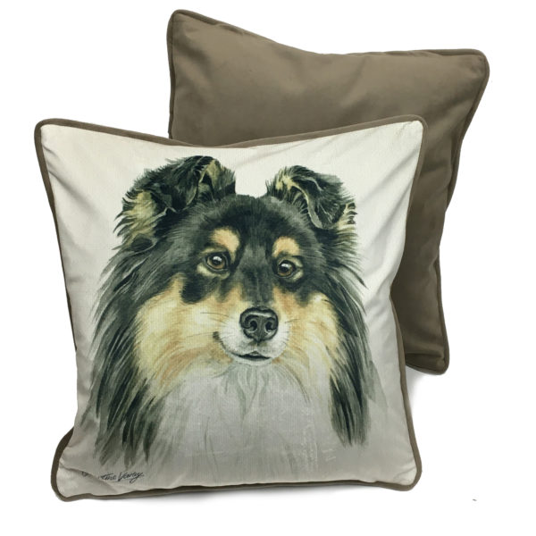 CUS-UK257 Shetland Sheepdog Dog Cushion