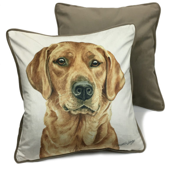 CUS-UK263 Fox Red Labrador Dog Cushion