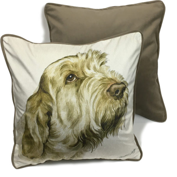 CUS-UK77 Orange Spinone Dog Cushion