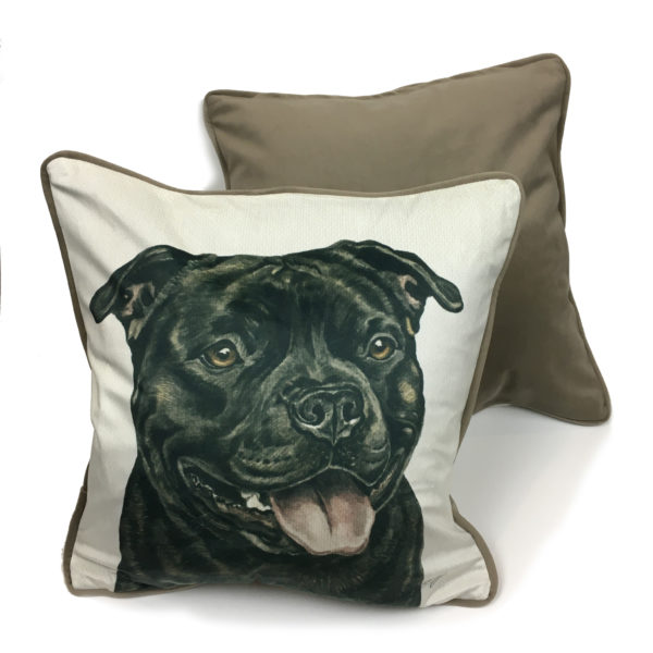 CUS-UK96 Staffordshire Bull Terrier Cushion