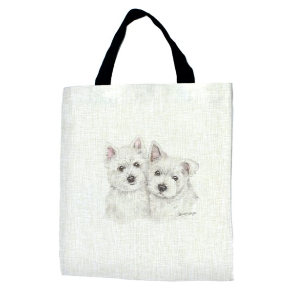 West Highland White Terrier Puppies Tote bag