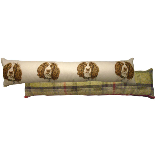 Draught Excluder featuring reproduction of a Springer Spaniel from original watercolour painting by Christine Varley.