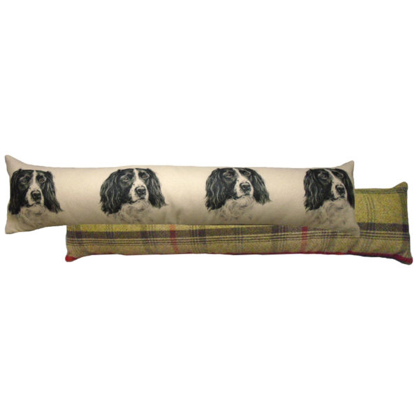 Draught Excluder featuring reproduction of a Springer Spaniel from original watercolour painting by Christine Varley.