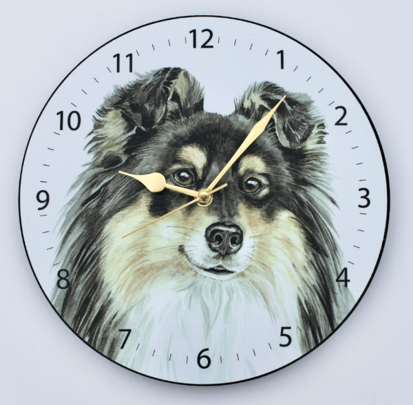 Shetland Sheepdog Wall Clock (CLK-257)