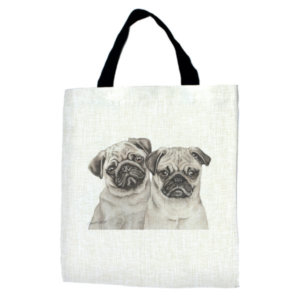 Pug Puppies Tote Bag