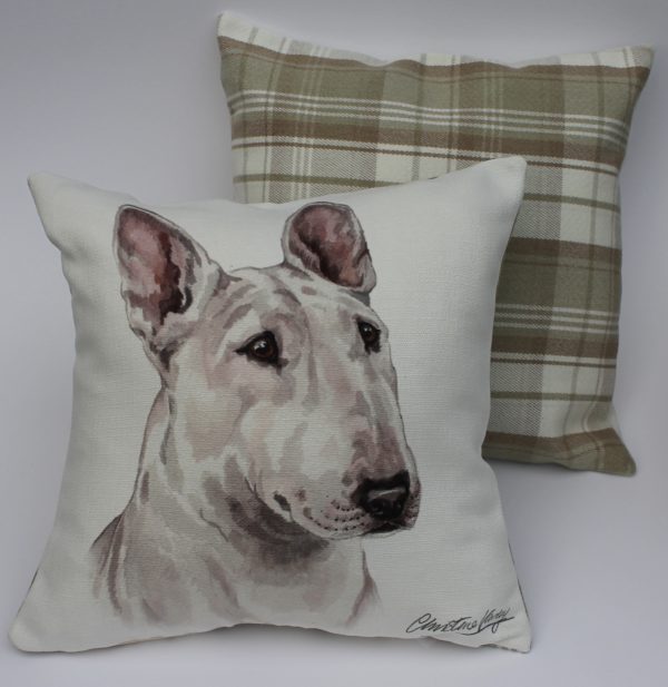 English Bull Terrier Dog Cushion (CUS-219)