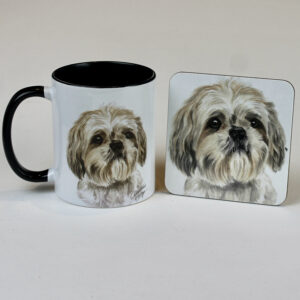 Shih Tzu Dog mug and coaster set