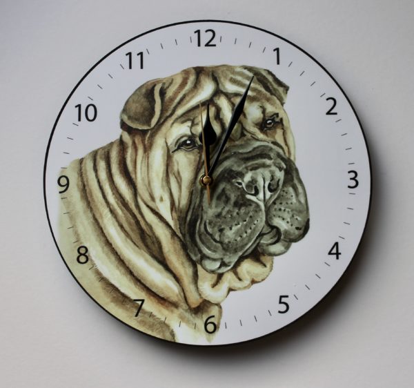 Shar Pei Dog Wall Clock CLK-239