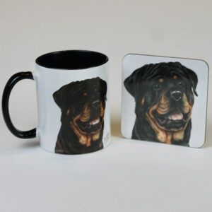 Rottweiler Dog Mug and coaster set