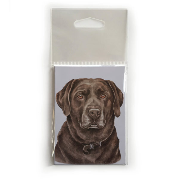 Fridge Magnet Dog Breed Gift featuring Chocolate Labrador