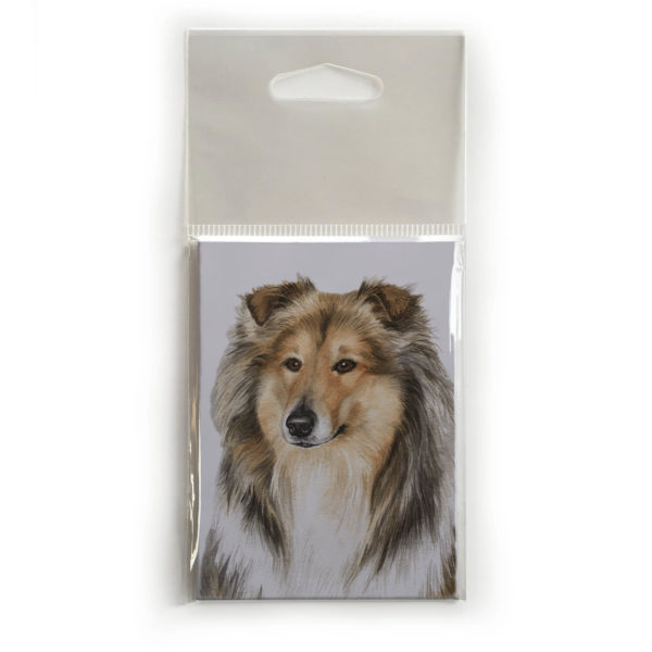 Fridge Magnet Dog Breed Gift featuring Rough Collie