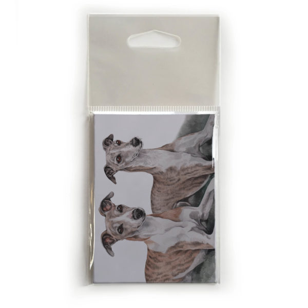 Fridge Magnet Dog Breed Gift featuring Whippet Pair