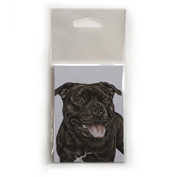 Fridge Magnet Dog Breed Gift featuring Staffordshire Bull Terrier