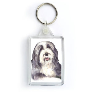 Bearded Collie Dog Keyring (KRG-10)