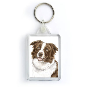 Border Collie Dog Keyring (KRG-103)