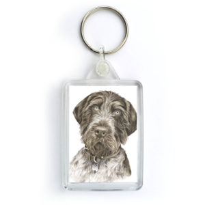 German Wire-haired Pointer Dog Keyring (KRG-127)