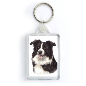 Border Collie Dog Keyring (KRG-16)