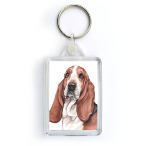 Basset Hound Dog Keyring (KRG-166)
