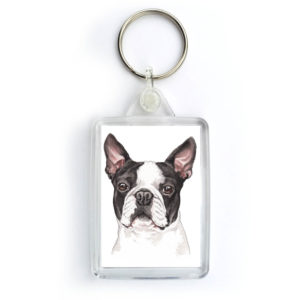 Boston Terrier Dog Keyring (KRG-168)