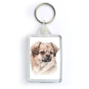 Tibetan Spaniel Dog Keyring (KRG-195)