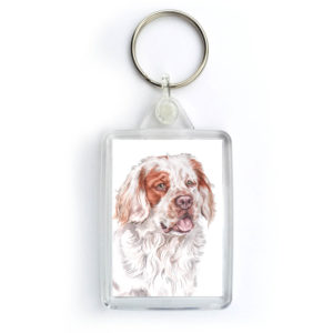 Clumber Spaniel Dog Keyring (KRG-197)