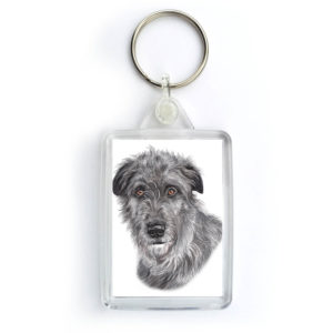 Irish Wolfhound Dog Keyring (KRG-201)