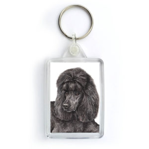 Black Poodle Dog Keyring (KRG-208)