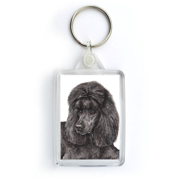 Black Poodle Dog Keyring (KRG-208)