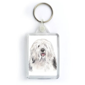 Old English Sheepdog Dog Keyring (KRG-224)