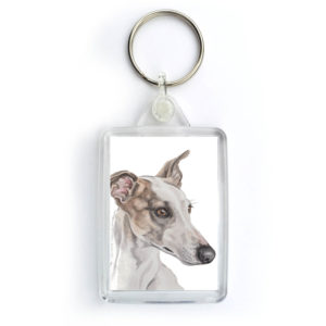 Greyhound Dog Keyring (KRG-225)