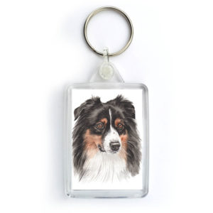 Australian Shepherd Dog Keyring (KRG-226)