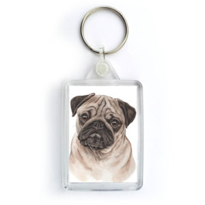 Pug Dog Keyring (KRG-227)
