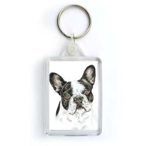 French Bulldog BW Dog Keyring (KRG-228)