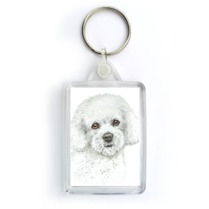 Bichon Frise Dog Keyring (KRG-232)