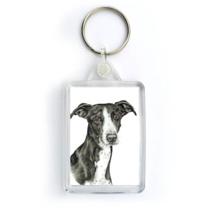 Lurcher Dog Keyring (KRG-235)
